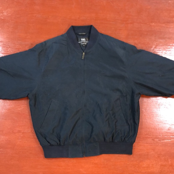 Navy blue Balenciaga zip up jacket. - Picture 3 of 3
